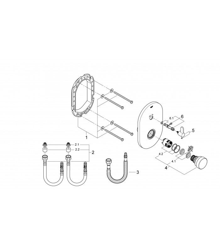 Compra online Recambios Profesionalfesionales y piezas Grohe Eurosmart CT temporiz.ducha p.exteior en oferta al mejor precio